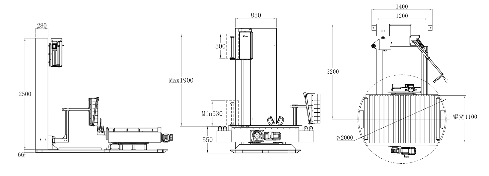 MP303 全自動轉(zhuǎn)臺在線式纏繞包裝機(圖1)