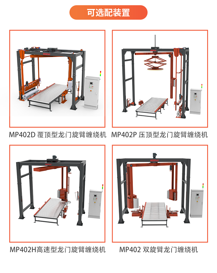 MP402 全自動在線式旋臂纏繞機(jī)(圖7) MP402 全自動在線式旋臂纏繞機(jī)(圖7)